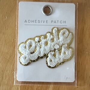 White and Gold Adhesive Patch